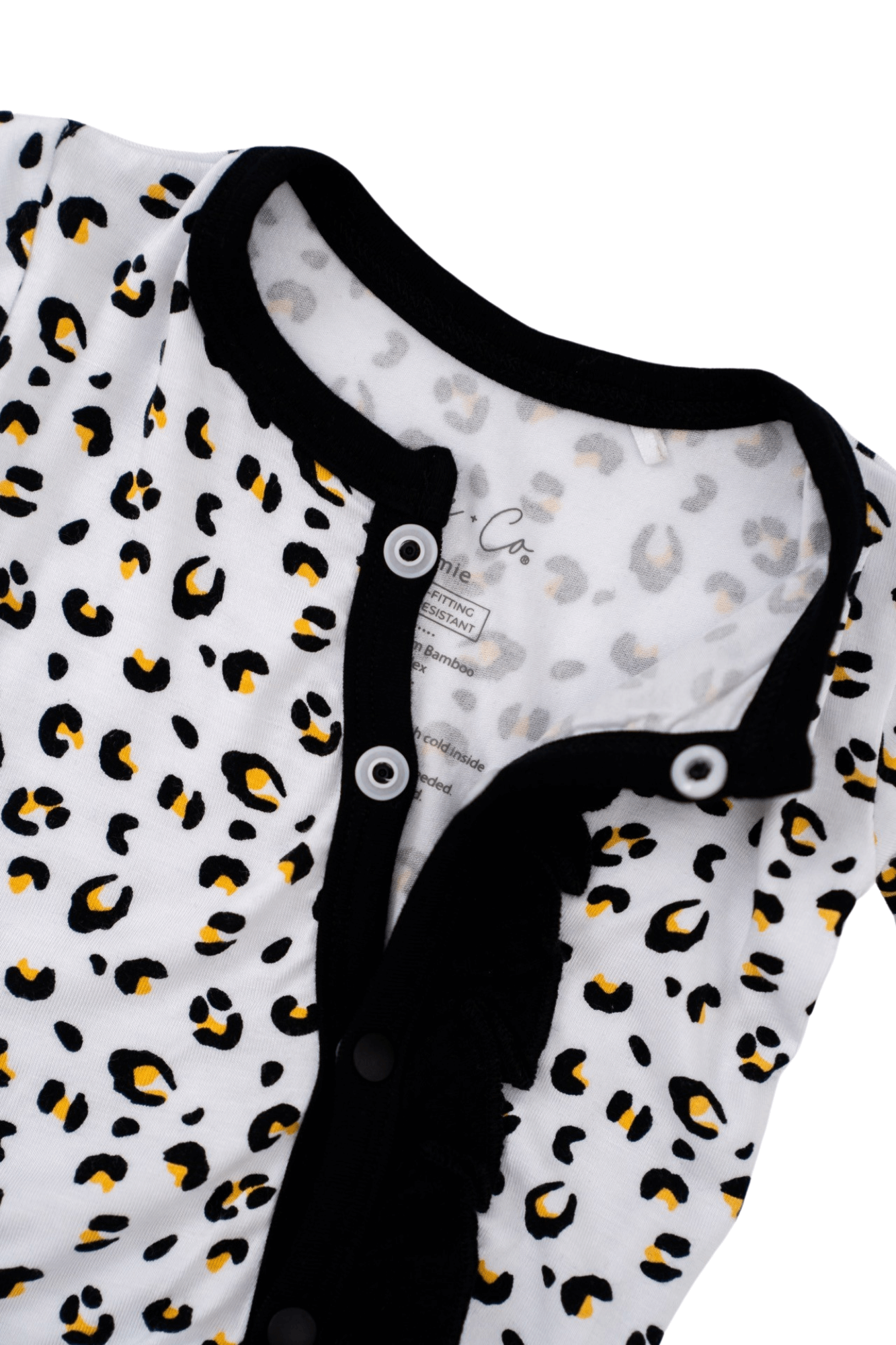 Allie Leopard Bamboo Ruffle Convertible Footie | Milk & Baby