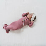 Rose Everything Knotted Newborn Gown | Milk & Baby