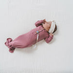 Rose Everything Knotted Newborn Gown Milk & Baby