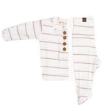 Rose Striped Everything Newborn Top & Bottom | Milk & Baby