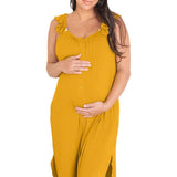 Ruffle Strap Labor & Delivery Gown | Honey Milk & Baby