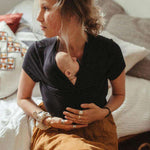 Skin To Skin Kangaroo T-Shirt & Nursing Top | Black | Milk & Baby
