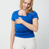 Skin To Skin Kangaroo T-Shirt & Nursing Top | Cobalt | Milk & Baby