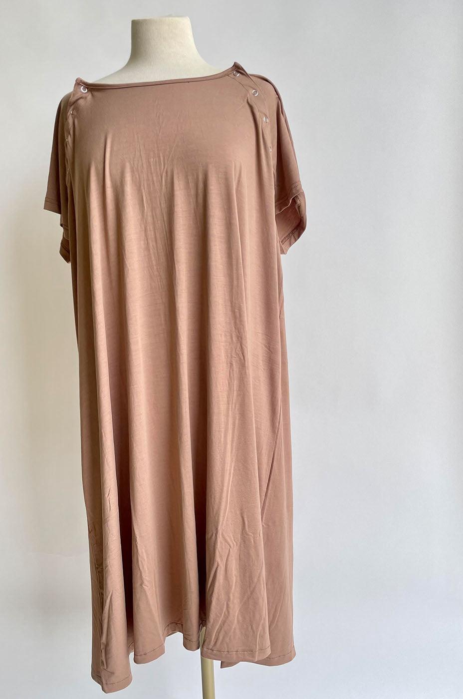 Soft as Butter Labor & Delivery Gown in Mocha - Milk & Baby 