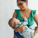 Lace Up Ruffle Neck One Piece Breastfeeding Swimsuit | Milk & Baby