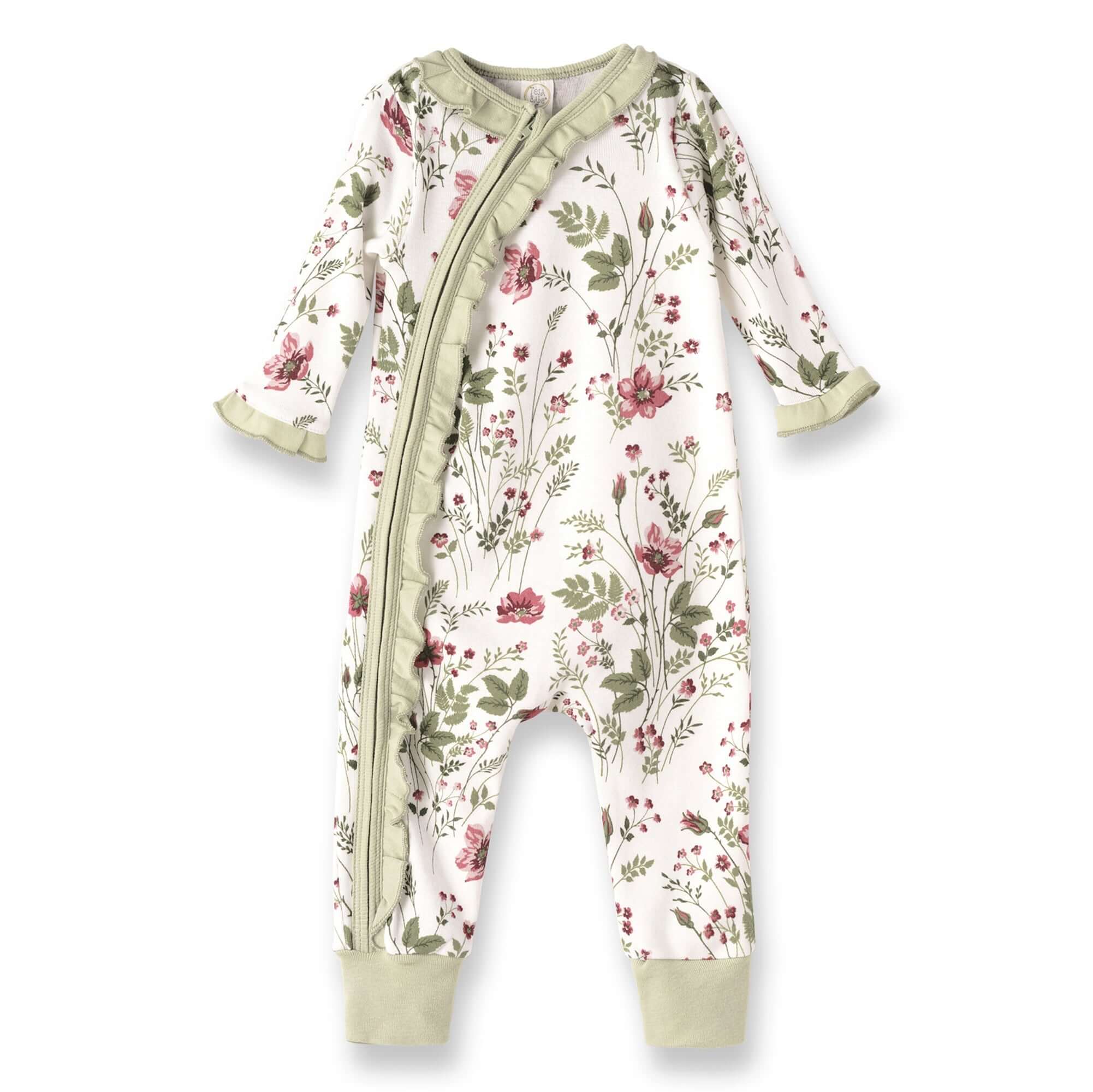 Pretty Petals Bamboo Zipper | Milk & Baby