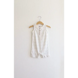 Floral Print Organic Cotton Henley Romper | Milk & Baby