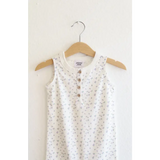 Floral Print Organic Cotton Henley Romper | Milk & Baby