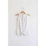 Floral Print Organic Cotton Henley Romper | Milk & Baby