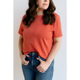 Mom Crop Tee in Tomato | Milk & Baby