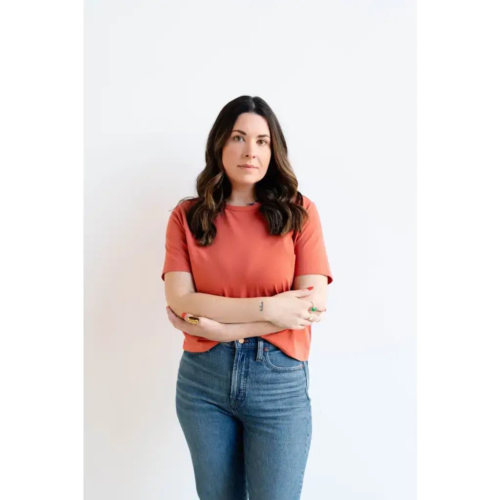 Mom Crop Tee in Tomato | Milk & Baby