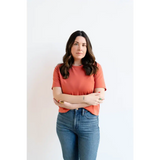 Mom Crop Tee in Tomato | Milk & Baby
