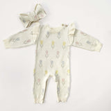Luna + Luca Tulip Jacquard Jumpsuit | Milk & Baby