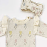 Luna + Luca Tulip Jacquard Jumpsuit | Milk & Baby