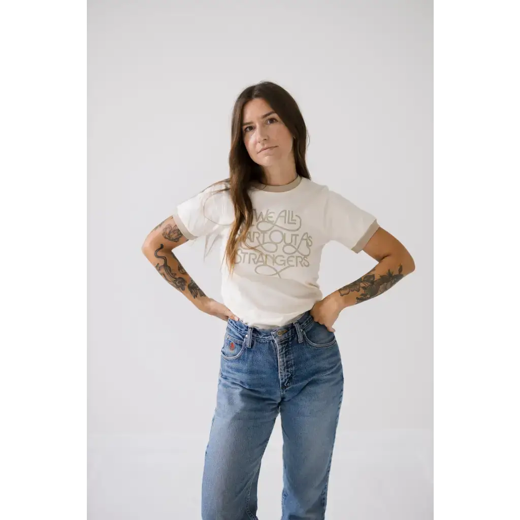 We All Start As Strangers Ringer Tee | Milk & Baby