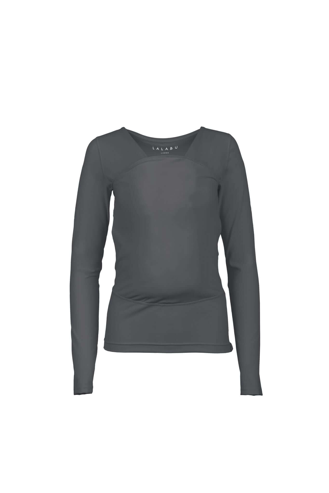 Soothe Shirt | Long Sleeve | Gray | Milk & Baby
