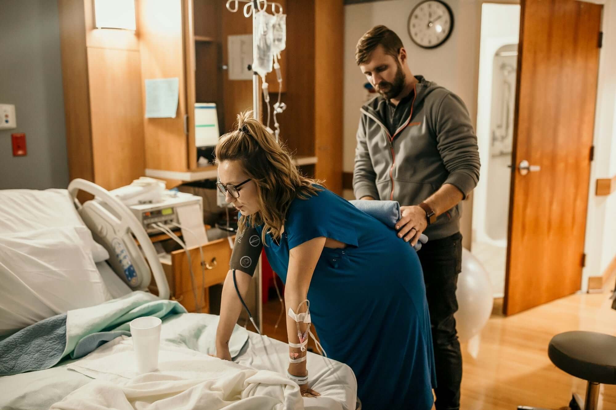 Blue Labor & Delivery Gown | Milk & Baby