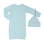 Whisper Blue Maternity & Nursing PJ & Baby Set | Milk & Baby