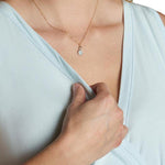 Whisper Blue Maternity & Nursing PJ & Baby Set | Milk & Baby