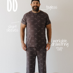 Charcoal Arm Day | Bamboo Men's Short Sleeve Pajama | Milk & Baby