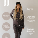 Charcoal Arm Day | Women's Bamboo Pajama | Milk & Baby