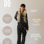 Midnight Lightning Bolt | Women's Bamboo Pajama | Milk & Baby