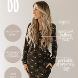 Charcoal & White ff Smile | Women's Bamboo Pajamas | Milk & Baby