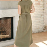 Willow Cap Sleeve Linen Maxi Dress | Milk & Baby