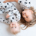 Tattoo Heart Heather Grey | Bamboo Zip Romper | Milk & Baby