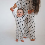 Tattoo Heart Heather Grey | Bamboo Zip Romper | Milk & Baby