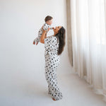 Tattoo Heart Heather Grey | Bamboo Zip Romper | Milk & Baby