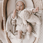 Luna + Luca Novelty Knit Romper - Heather Beige | Milk & Baby