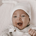 Luna + Luca Knotted Hat - White | Milk & Baby