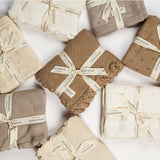 Brown | Organic Cotton Pointelle Baby Blanket | Milk & Baby