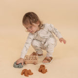 Turtles | Organic Convertible Zip Romper | Milk & Baby