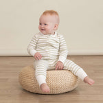 Sage Stripes | Organic Convertible Zip Romper | Milk & Baby