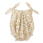 Organic Tie Shoulder Bubble Romper | Tuscan Bloom | Milk & Baby