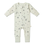 Surf | Organic Convertible Zip Romper | Milk & Baby