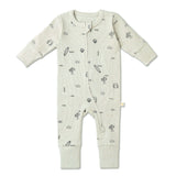 Surf | Organic Convertible Zip Romper | Milk & Baby