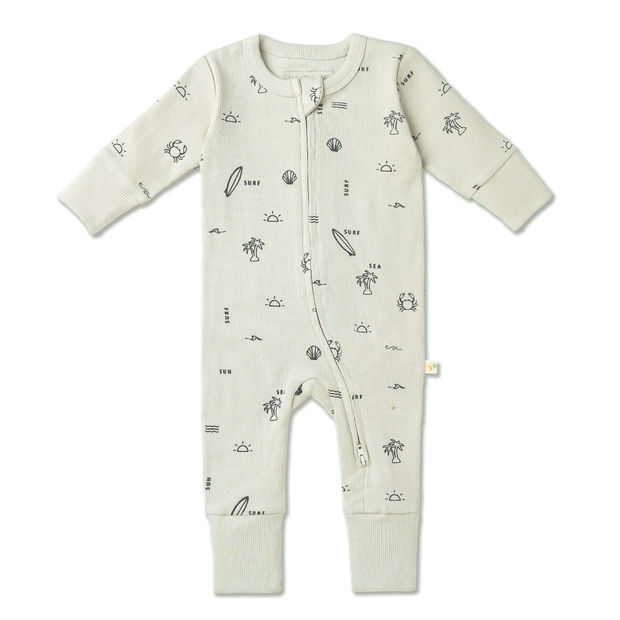 Surf | Organic Convertible Zip Romper | Milk & Baby