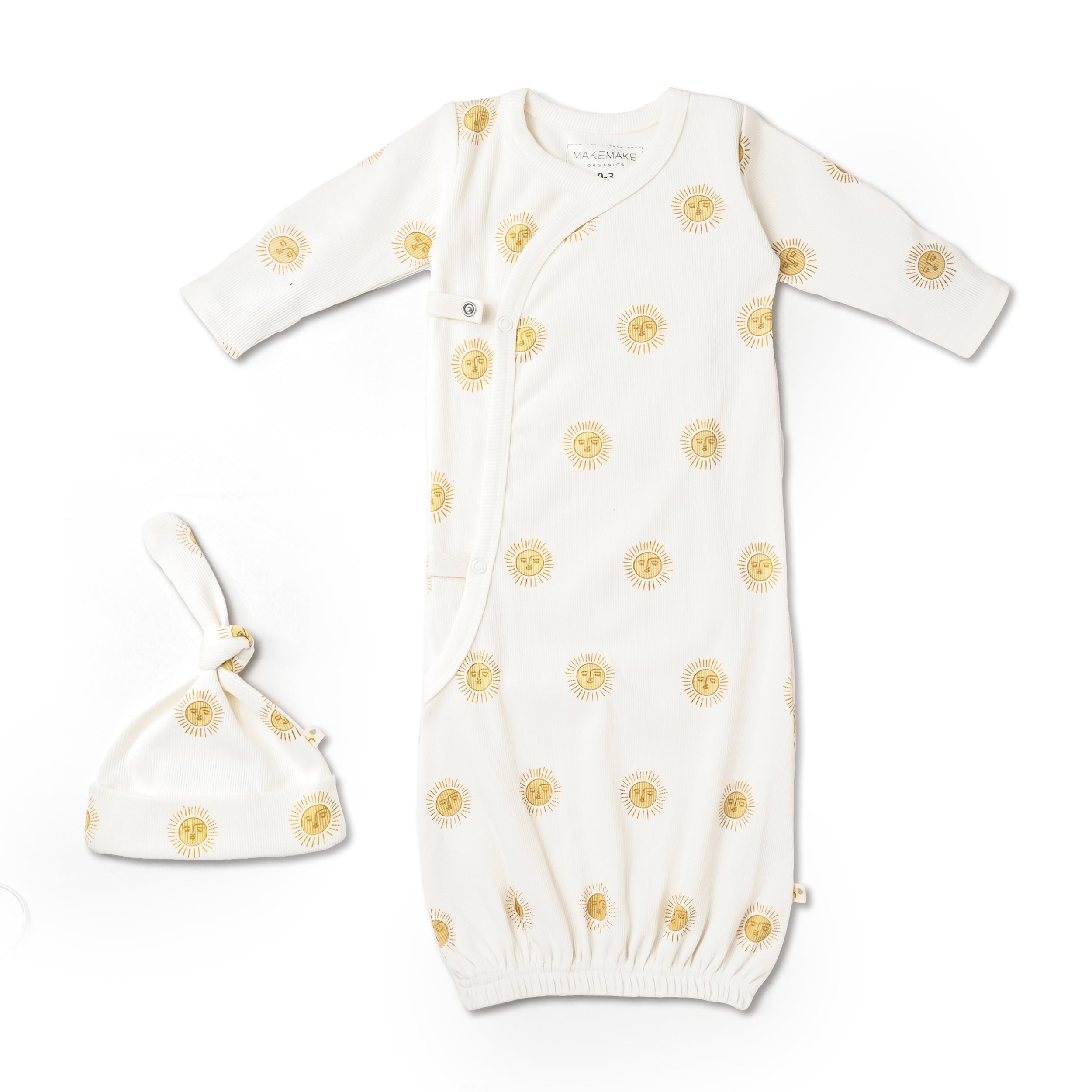 Summer Sun | Organic Kimono Infant Sleep Gown | Milk & Baby