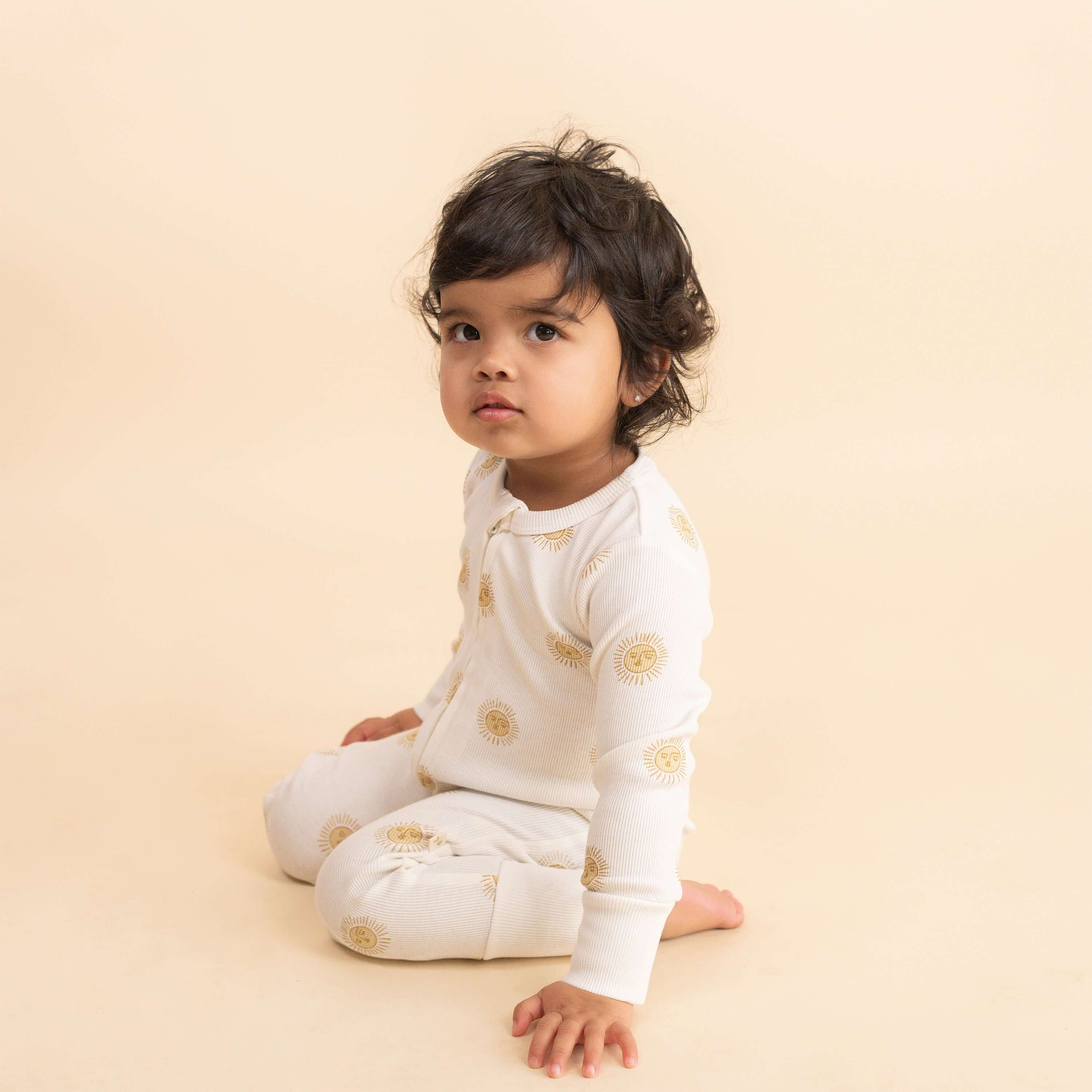 Summer Sun | Organic Convertible Zip Romper | Milk & Baby