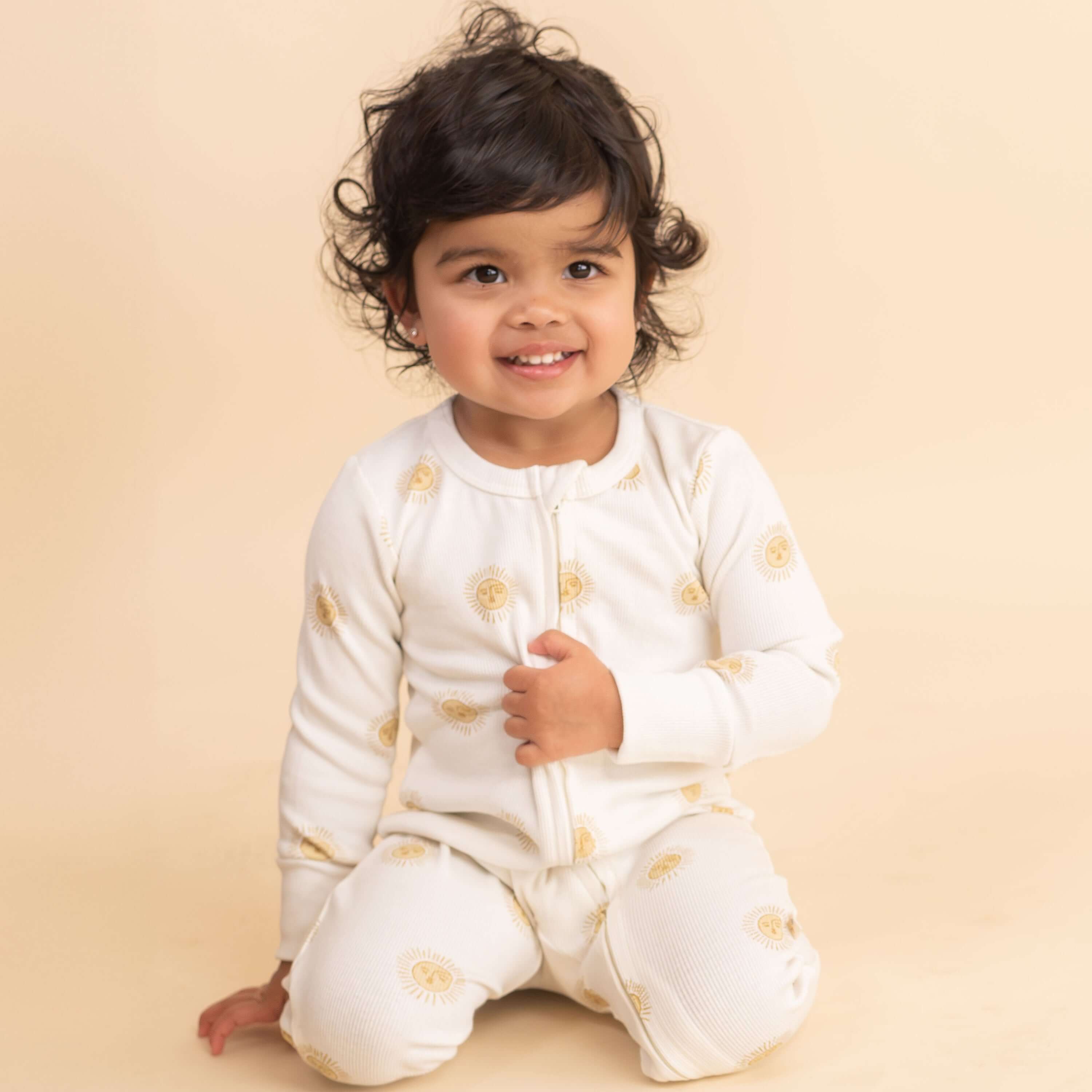 Summer Sun | Organic Convertible Zip Romper | Milk & Baby