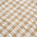 Brown Chequered | Organic Short Bubble Romper | Milk & Baby