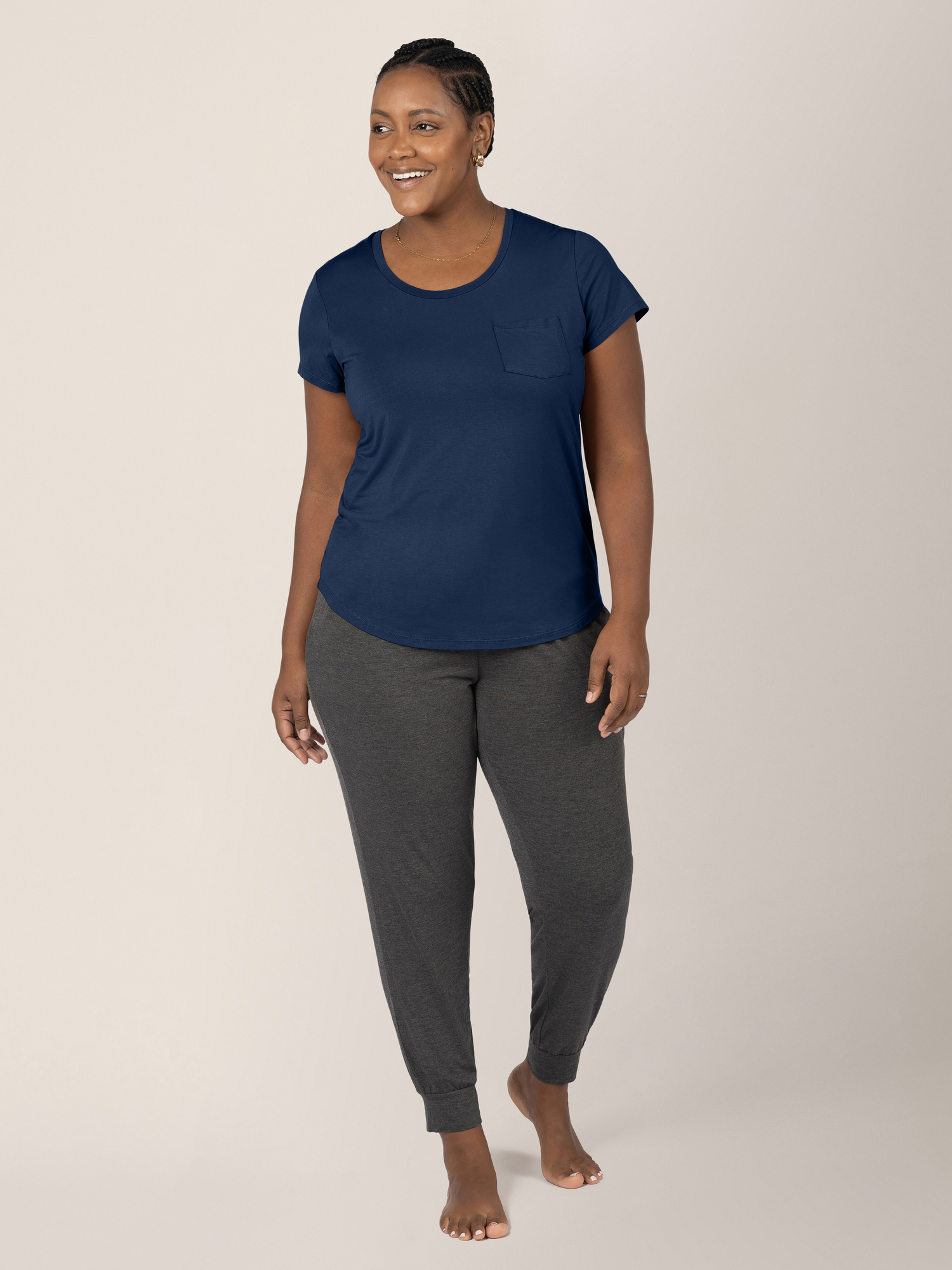 Everyday Maternity & Nursing T-shirt | Navy | Milk & Baby