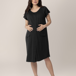 Universal Labor & Delivery Gown | Black | Milk & Baby