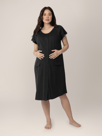 Universal Labor & Delivery Gown | Black | Milk & Baby