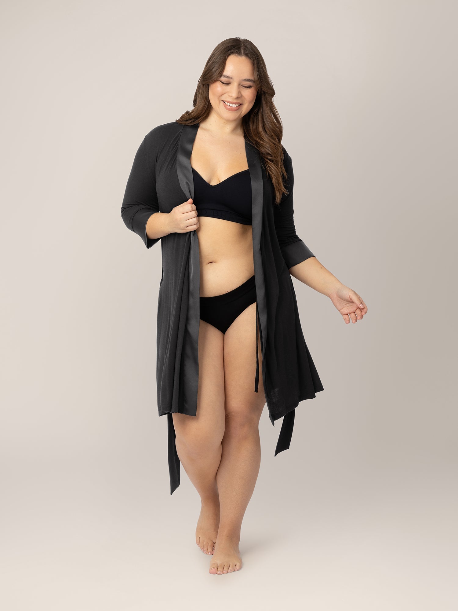 Emmaline Robe | Black | Milk & Baby
