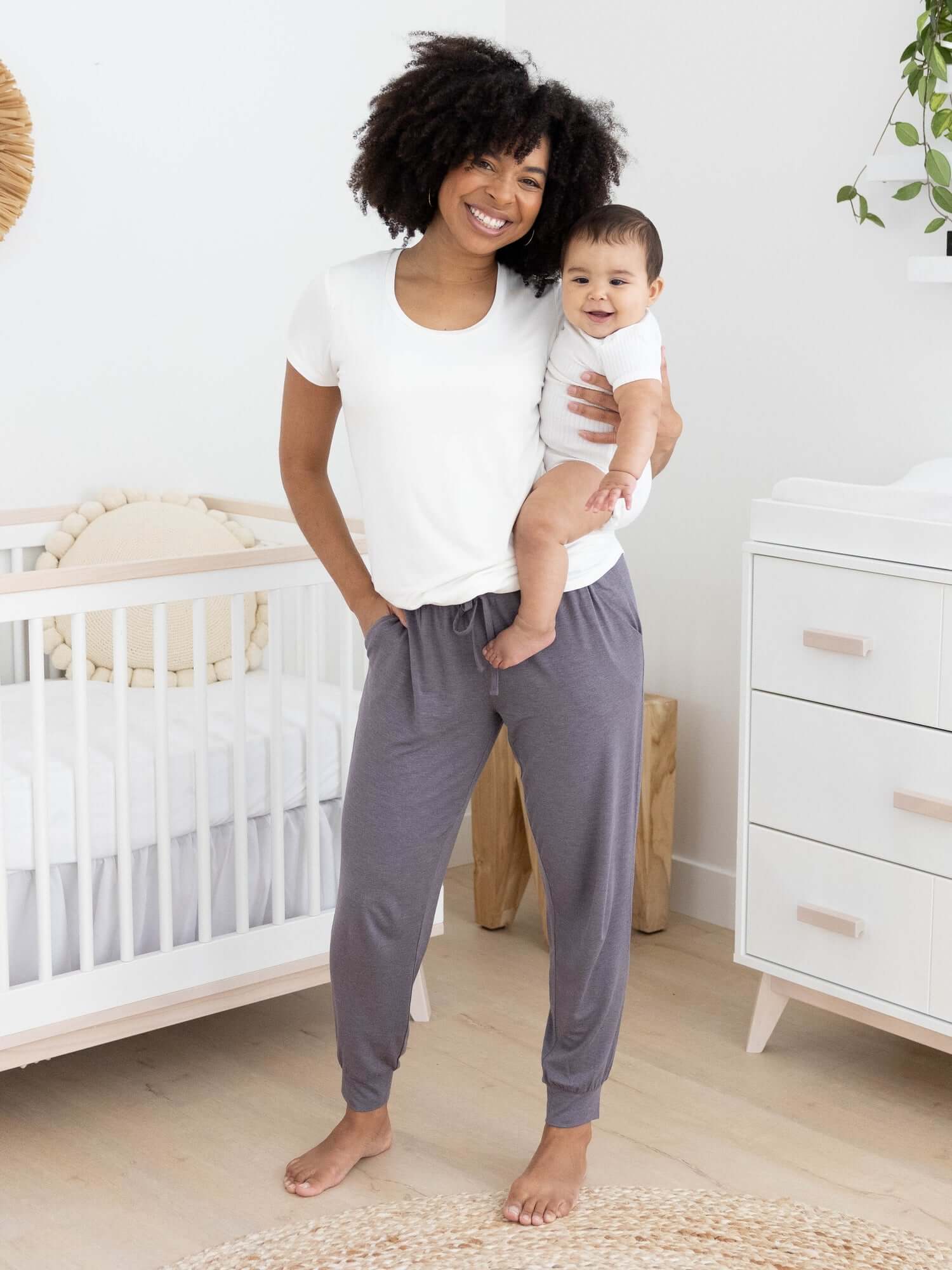 Everyday Lounge Jogger | Heathered Granite | Milk & Baby