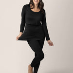 Jane Nursing Pajama Set | Black | Milk & Baby